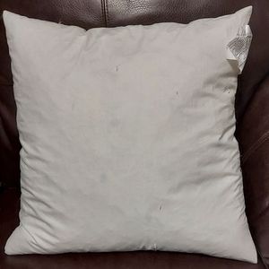 20" Square Down Pillow Insert. 100% Waterfowl Feathers. 100% White Cotton Cover